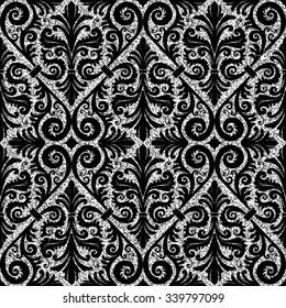 floral silver wallpaper