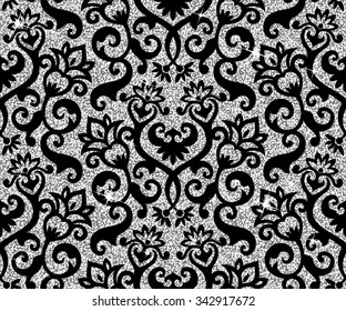 floral silver wallpaper