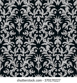 floral silver wallpaper