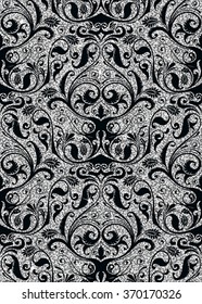 floral silver wallpaper