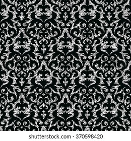floral silver wallpaper