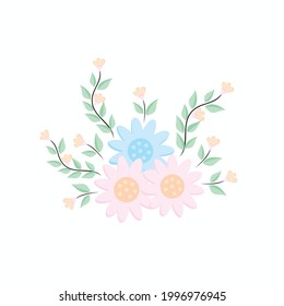 Floral simple design vector and illustration