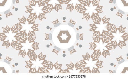 Floral simple geometric patter n for invitation, card cover design, snowflake, flower, winter texture