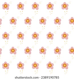 floral simple vector seamless pattern