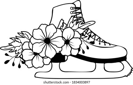 Floral Skating Boot is suitable for t-shirt, laser cutting, sublimation, hobby, cards, invitations, website or crafts projects. Perfect for magazine, news papers, posters, in branding etc.