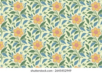 design de esboço floral com layout elegante sem emenda e linhas pétalas finas para tecido, moda feminina e aplicações de embalagem

