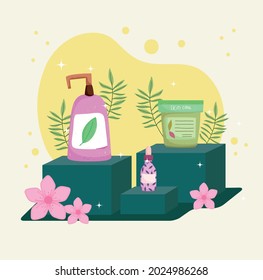 floral skincare products self care