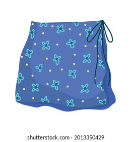 floral skirt fashion isolated icon