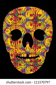 floral skull