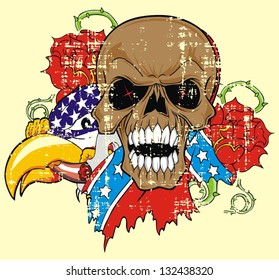 floral skull