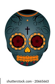 floral skull