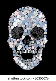 floral skull