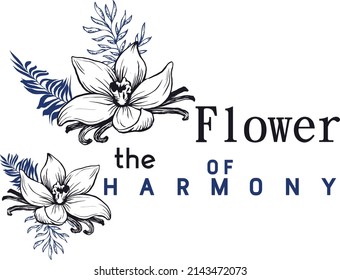 Floral Slogans Tshirt Print Design