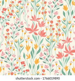 Blumenblumen und Blätter Muster.eps