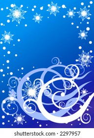 floral snow background