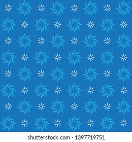floral snowflake pattern for textile or gift wrap