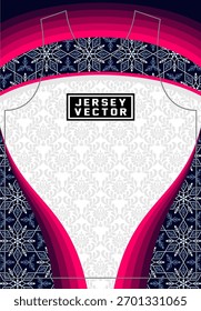 VEKTOR VOLLE Sublimation JERSEY BLUMEN UND SCHNEEFLOCKEN
