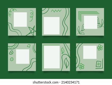 floral social media posts template collection