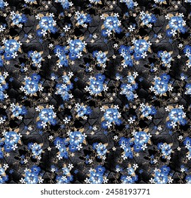Patrones de tela suave floral sobre un fondo claro, mezclado con motivos étnicos. Ilustración textil, diseño de moda conveniente para la impresión, el Fondo de pantalla, la decoración, el Web y la cubierta.