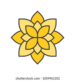 floral or spa logo, filled outline icon