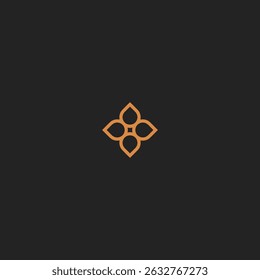 Floral spa logo icon flat vector design