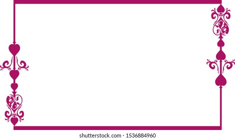 Floral Spade Rectangular Decal Element