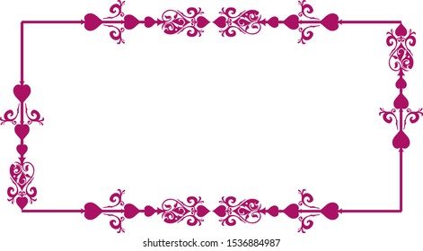 Floral Spade Rectangular Decal Element