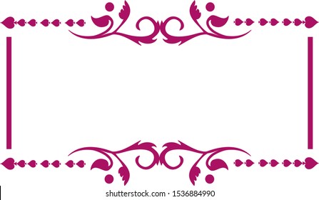 Floral Spade Rectangular Decal Element