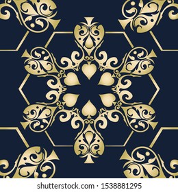 Floral Spade Repeating Pattern Background