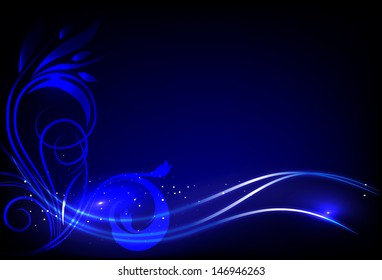 Floral with sparkling background