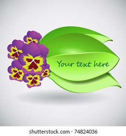 Floral speech bubble