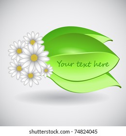Floral speech bubble