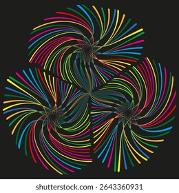 Floral spiral icon. Colorful blooming shape. Vector petal swirl. Abstract flower symbol.