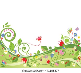 Floral spring background