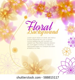 Floral spring background with flowers