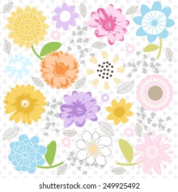 floral spring background. vector