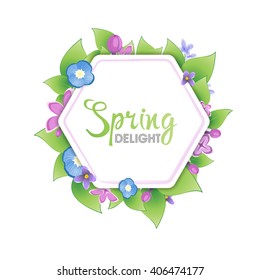 Floral spring banner