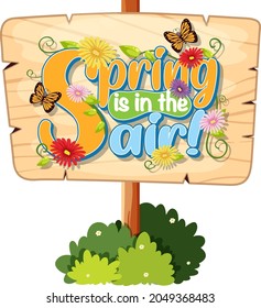 Floral spring banner template illustration