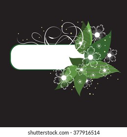 Floral spring banner. Vector illustration