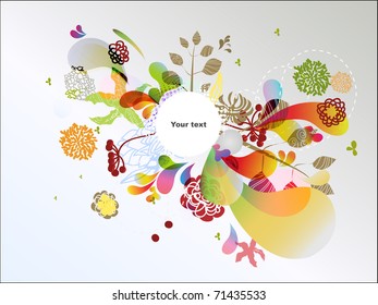 Floral spring illustration banner