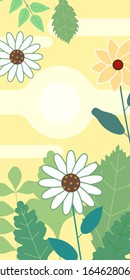 Floral spring leaves and flowers vertical backgrounds social media stories templates, color vibrant banners, posters, cover design, wallpapers. Vector isolated illustration