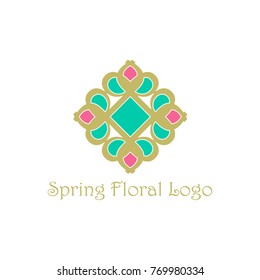 Floral Spring Logo Illustration