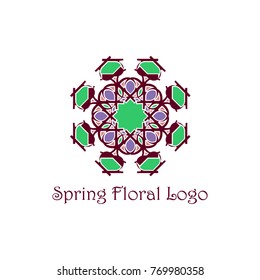 Floral Spring Logo Illustration
