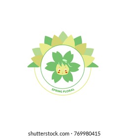 Floral Spring Logo Illustration