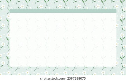 Floral spring pattern background design frame