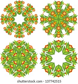 Floral Spring Patterns, Vector Version