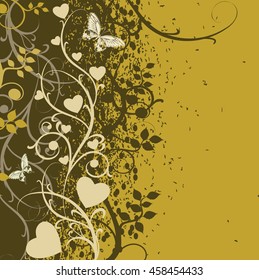 Floral spring romantic background. Vector illustration.