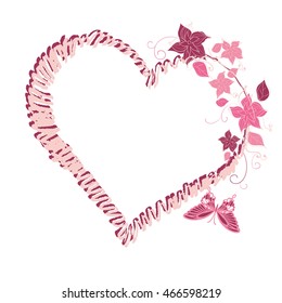 Floral spring romantic background. Vector illustration.