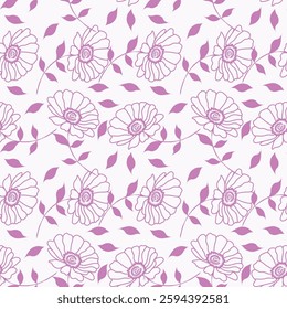 Floral spring seamless pattern. Rose peony daffodil narcissus bloom blossom leaves. Copper gold shiny outline navy dark blue background. Vector illustration for fashion, textile, fabric, decoration.