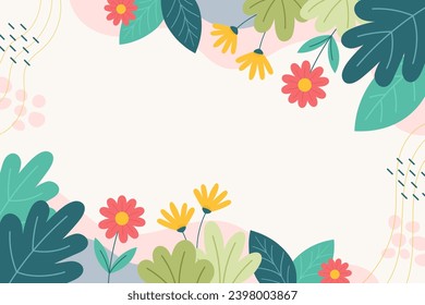 Antecedentes de la temporada de primavera floral. Fondo de las flores abstractas para fondo de fondo de fondo o plantilla de publicación de medios sociales